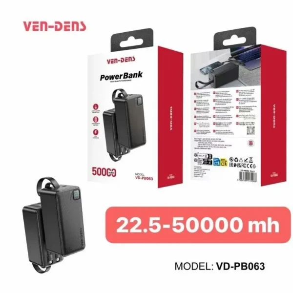 Ven-Dens 50000mAh VD-PB063 22.5W Fast Charging Power Bank