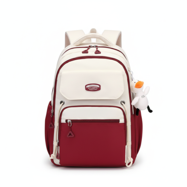 Cute Large-Capacity School & College Backpack – Red